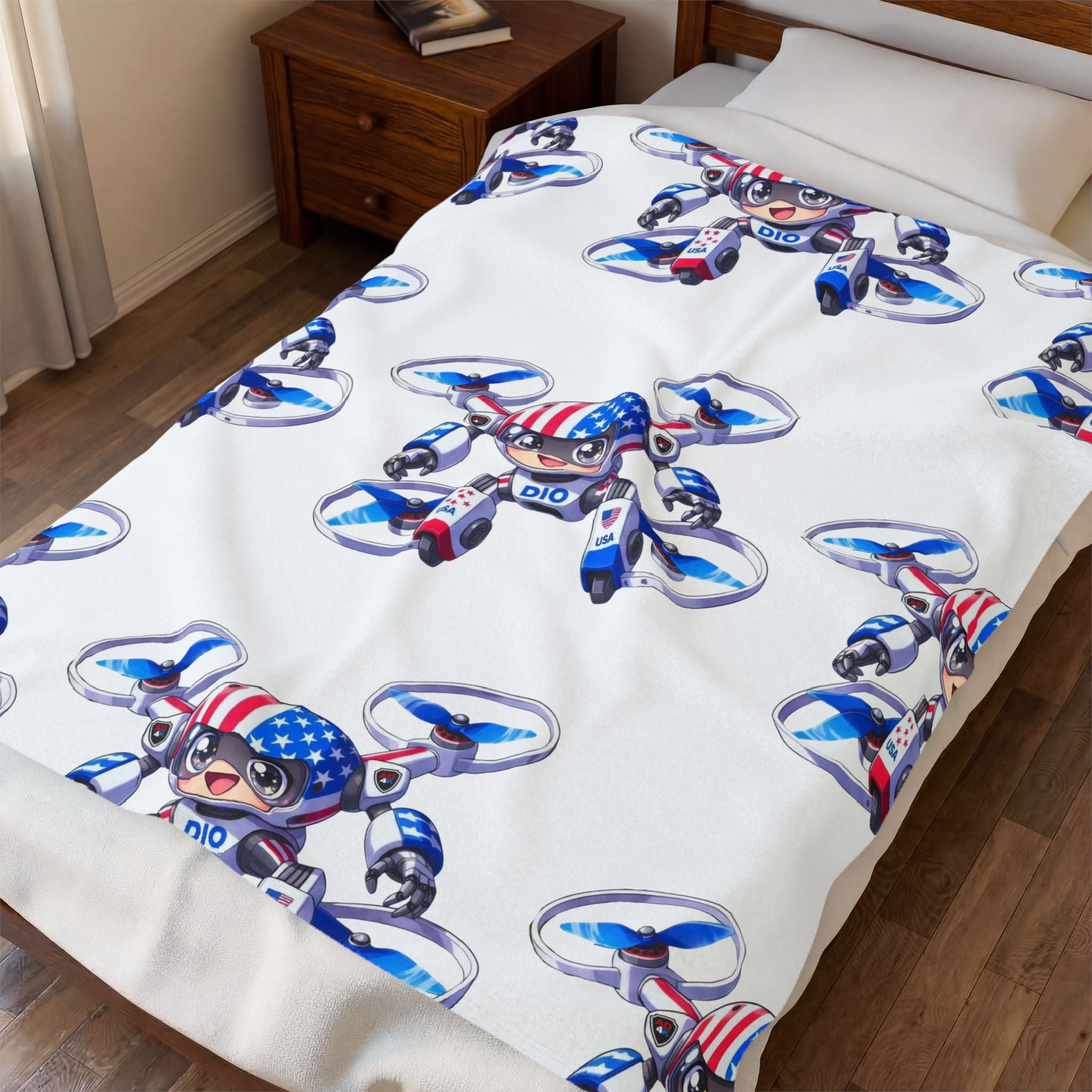 Dio the Drone Plush Blanket