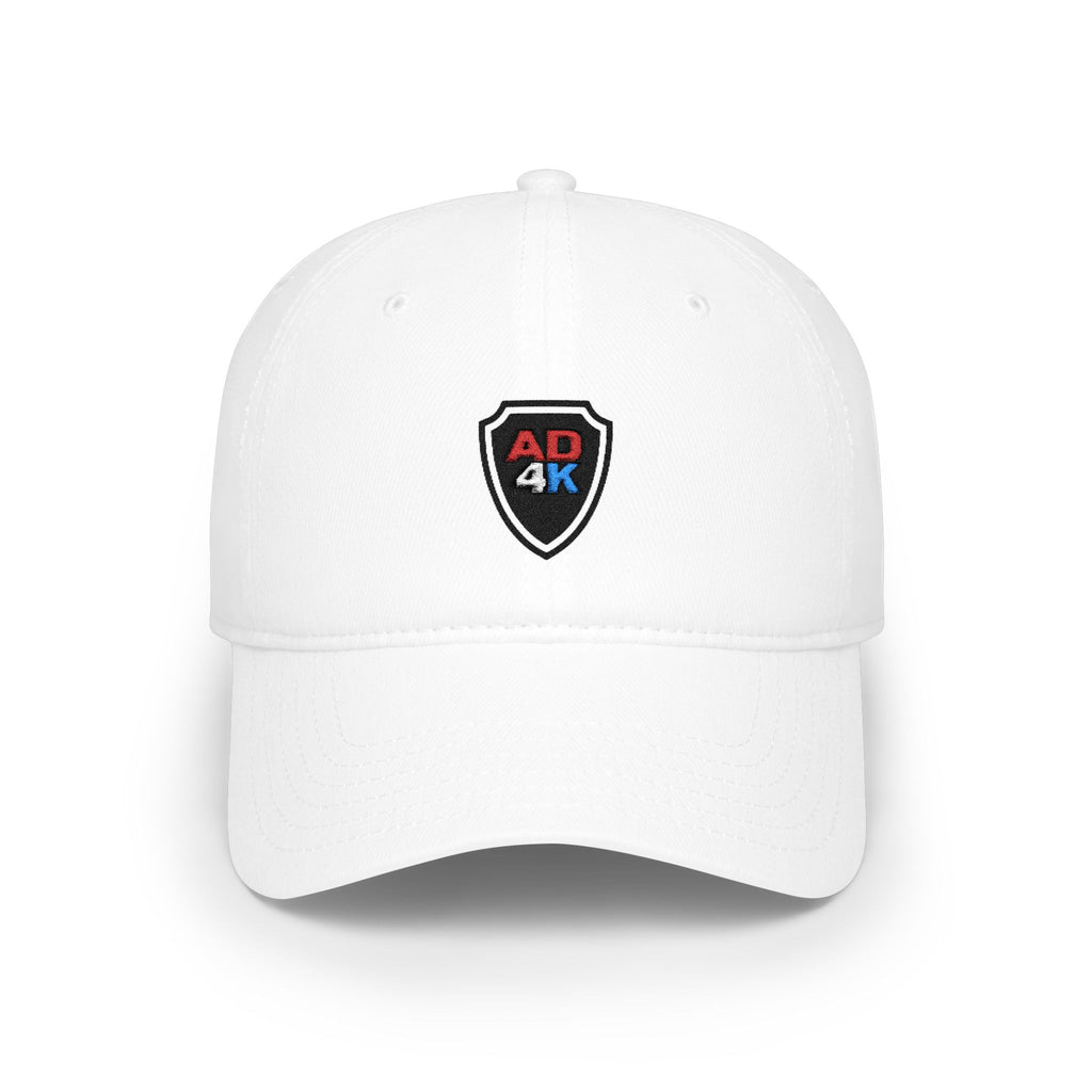 AD4K Shield Baseball Hat — White