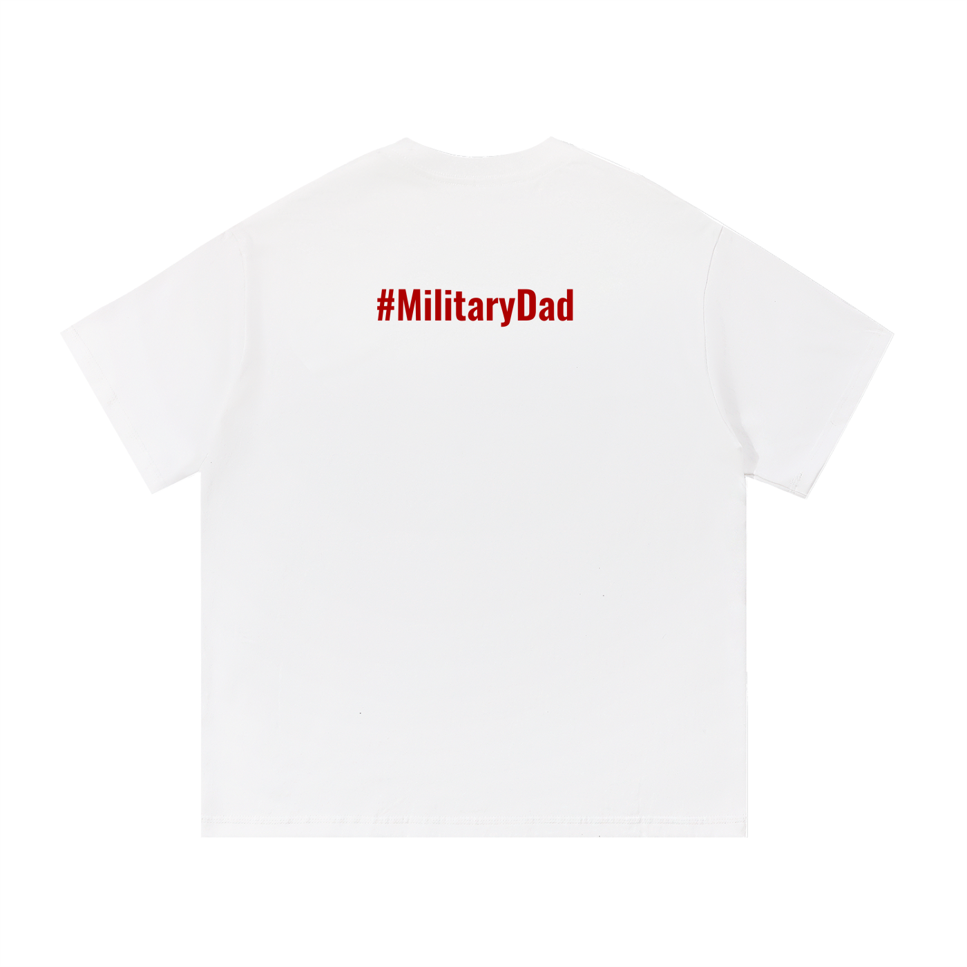 AD4K Shield Adult Tee #MilitaryDad — White