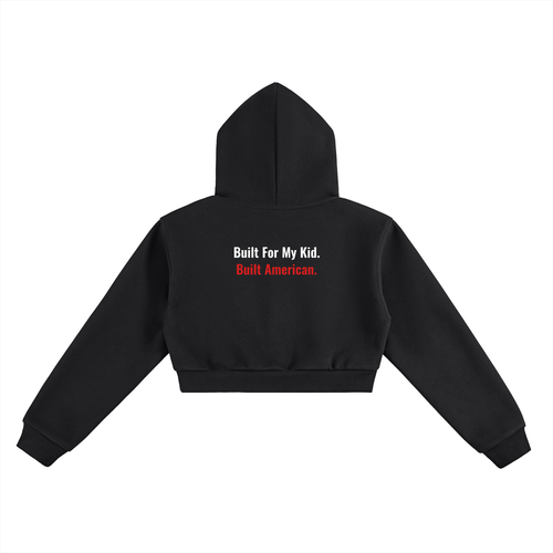 AD4K Adult Cropped Hoodie — Black